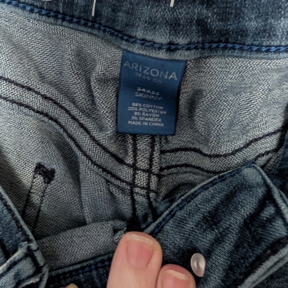 Arizona Jeans Skinny Moto Jeans 34x32 - Picture 5 of 8